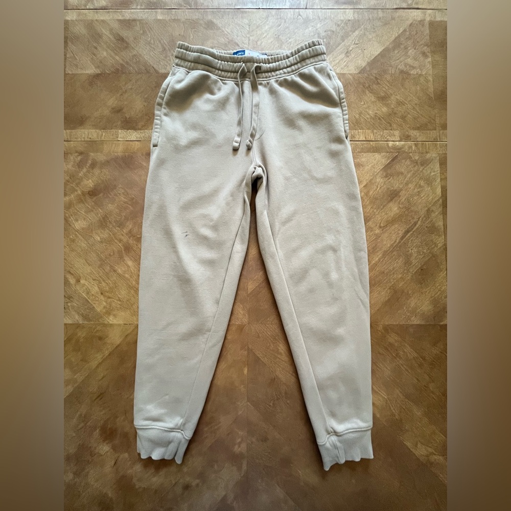 Old Navy - Khaki Joggers - Drawstring Waist & Ribbed Cuffs - Size S